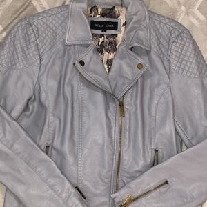 Asymmetrical Leather Biker Jacket